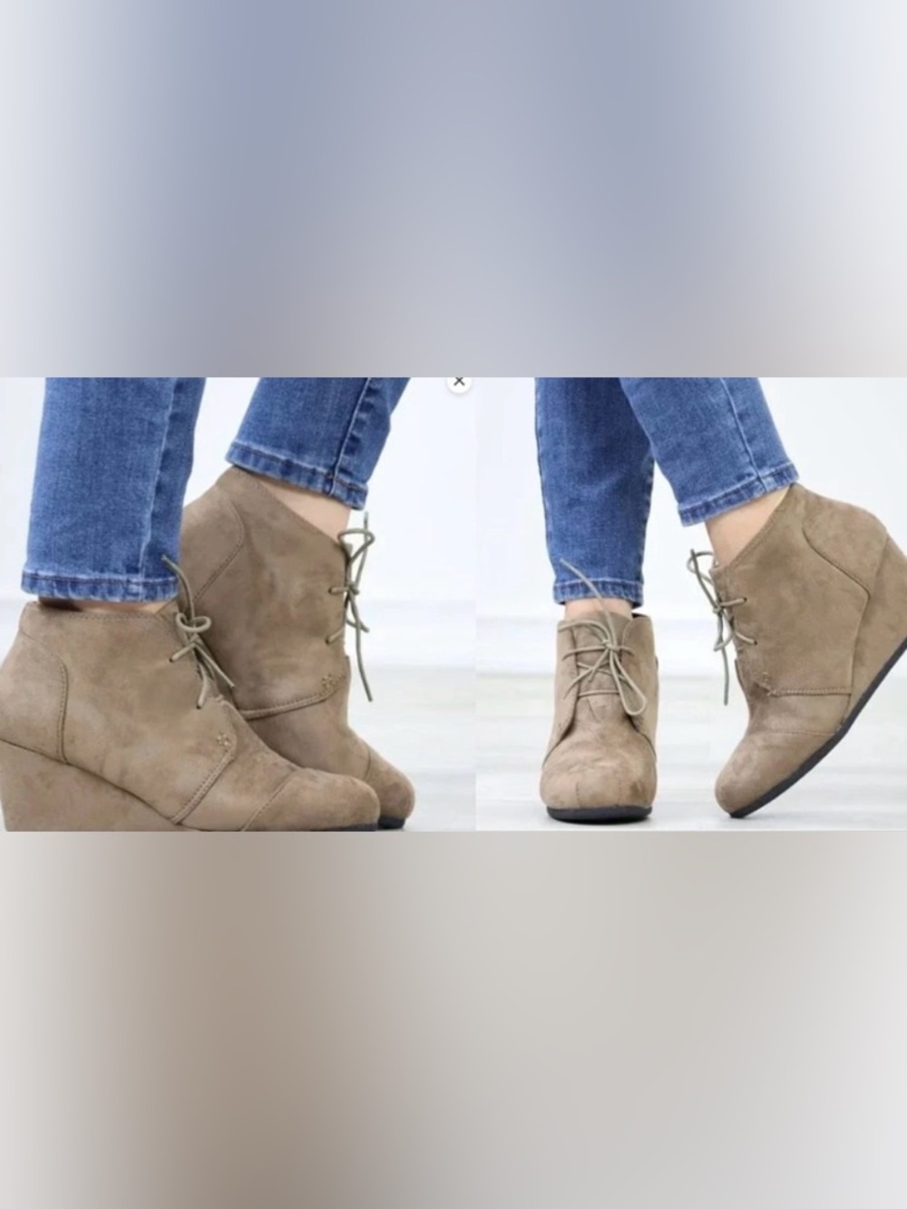 TOMS Desert Wedge ankle booties